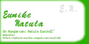 eunike matula business card